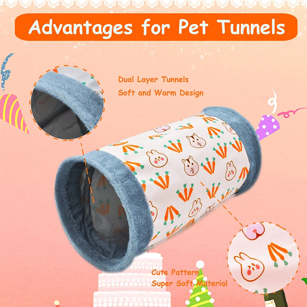 Guinea-pig Rabbit Tunnel-tube Toys SWETHOME Bunny Hamster Hideout Small PET Activity Tunnels Hideaway Accessoies small pet tunnel