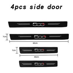Premium Carbon Fiber Car Door Sill Protector Strip - Waterproof and Durable Film (4pcs for 500L)