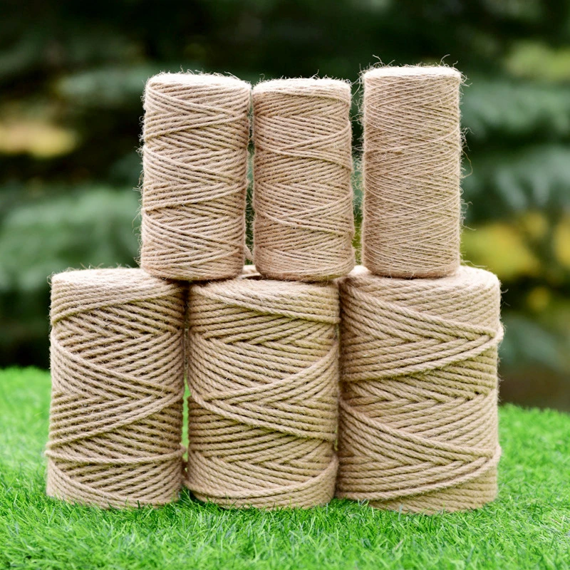 Buttons Natural Vintage Jute Twine Rope String DIY Handwork Wedding Jute Cord Ribbon Craft Thread Home Party Decoration 1/2/3/5/6/8/10mm Garment Hooks