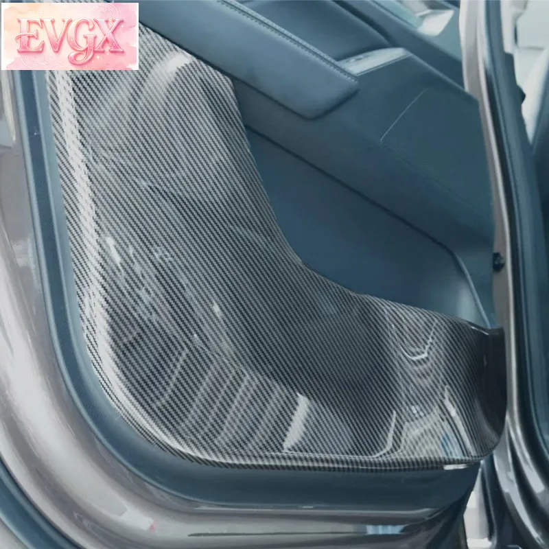 FFBVV 2019-2026년형 그레이트 월 파오 도어 패널 킥 프로텍터 카본 파이버 패턴 인테리어 액세서리 맞춤 제작
