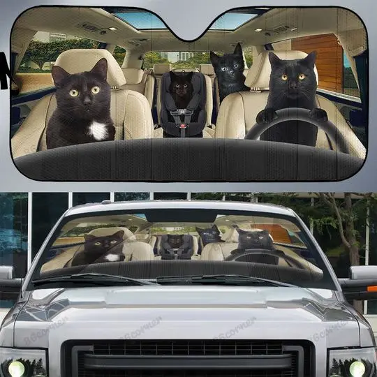 Bombay Katze Auto Sonnenschutz, Bombay Katze Windschutz scheibe, Katzen  Familie Sonnenschirm, Katze Auto Zubehör, Auto Dekoration, Geschenk für Papa,  Mutter - AliExpress