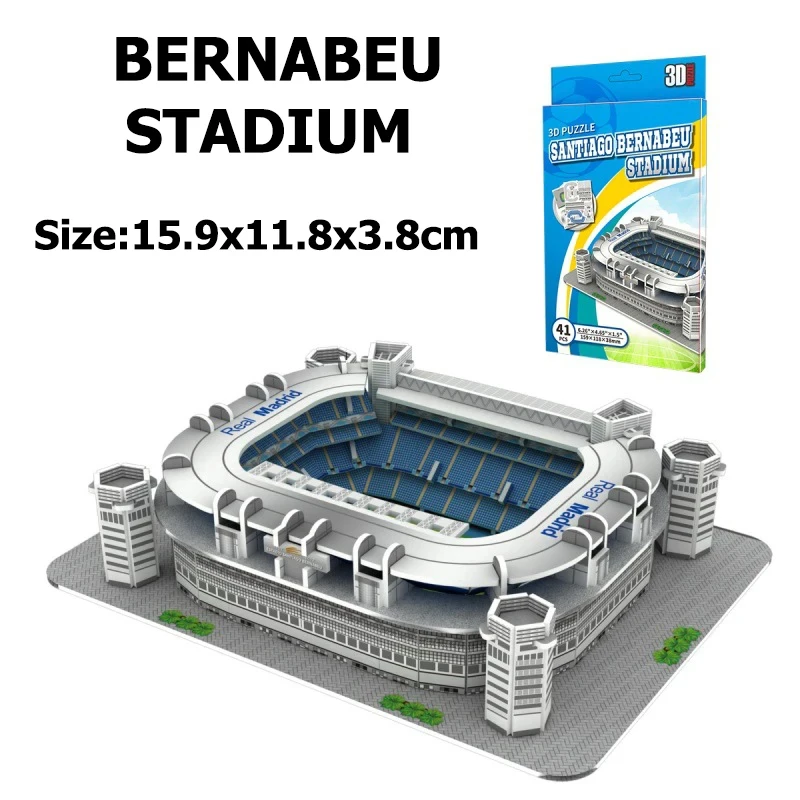 3D Paper Puzzle Football Stadium Desktop Ornament Souvenir