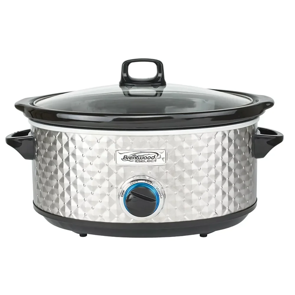 

Brentwood Select SC-157S 7 Qt Slow Cooker, Silver