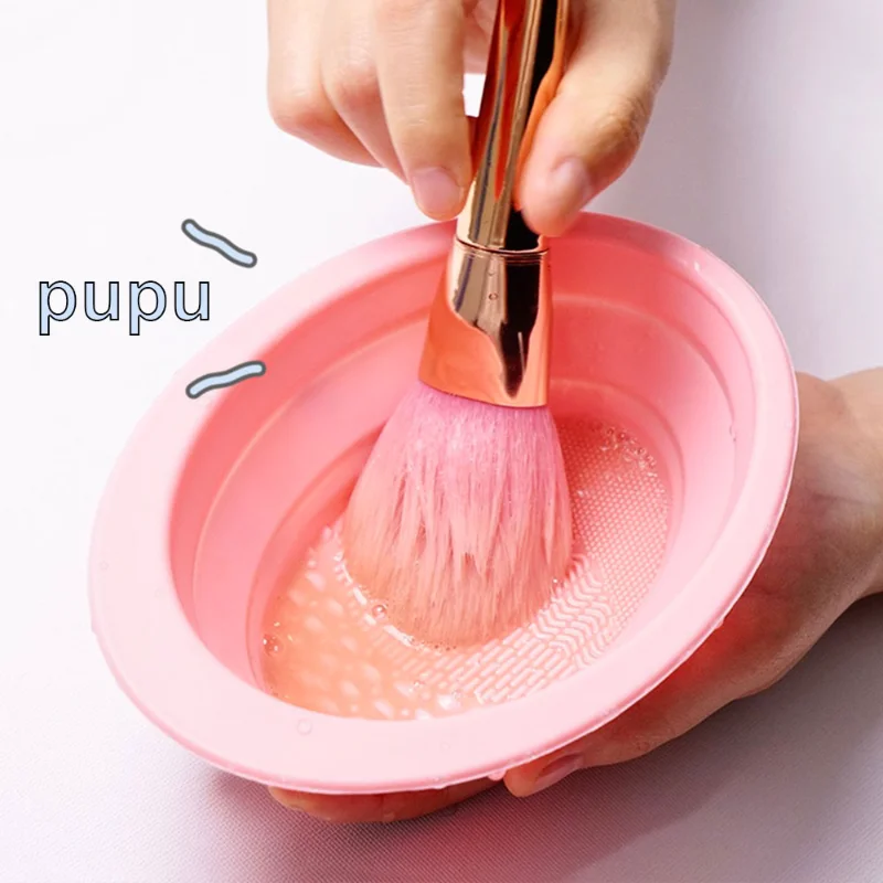 

Brush Cleaner Make Up Washing Brush Beauty Supplies Newest Foldable Scrubbing Bowl Cosmetic Gel Cleaning Bowl Scrubbe Bowl