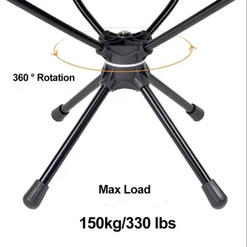 Swivel Detachable Chairs Camping Folding Chair Outdoor Backpacking Lightweight Seat with Carry Bag for Fishing Hiking 6