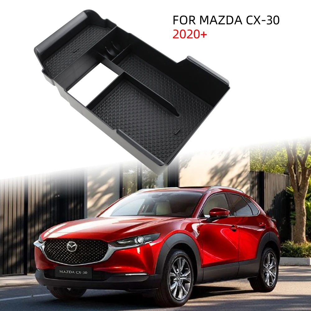 Für Mazda CX-30 CX30 2020 2021 2022 2023 2024 Armlehne Lagerung Box Center Konsole Fach Platte Halter Organzier zubehör – Detail 1