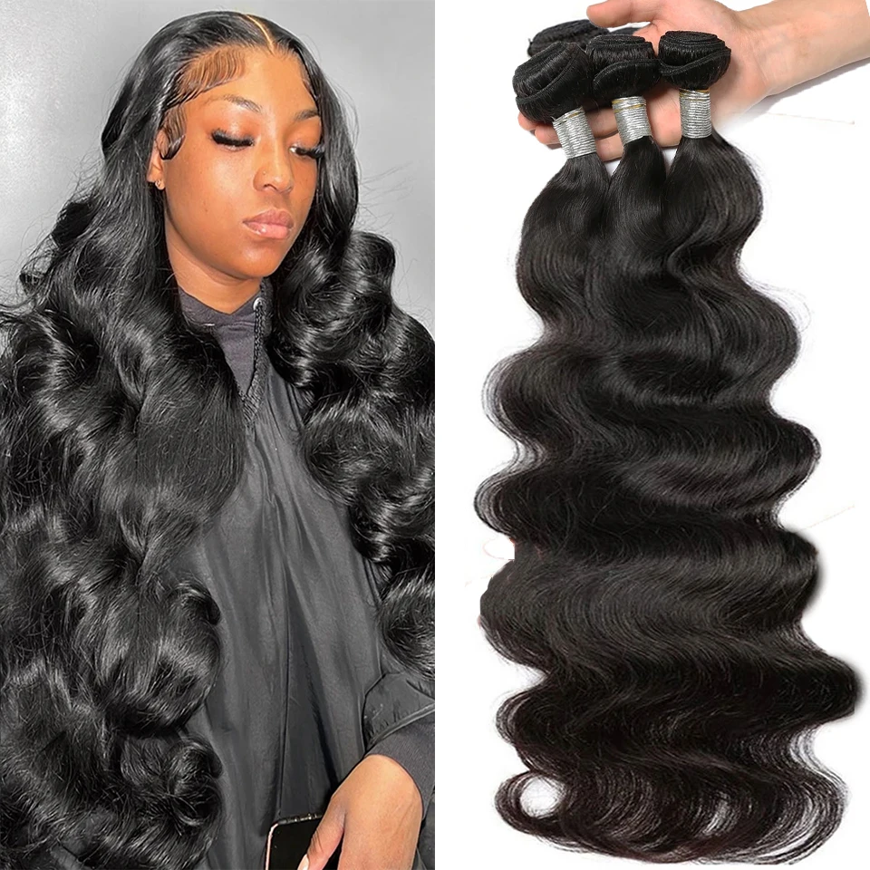 

28 30 Inch Brazilian Body Wave Human Hair Bundles Remy Human Hair Extensions 1/3/4 Pcs Hair Wefts Natural Wave Human Hair