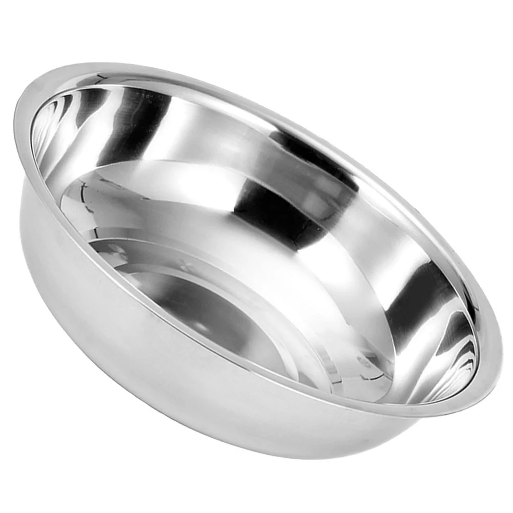 

Stainless Steel Mixing Bowl Metal Salad Bowl Heavy Duty Vegetable Fruit Wash Basin Large Dough Making Basin Food Dinner