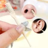 Double-head Comb Nose Hair Trimmer Portable Nose Hair Scraper Clean Non-slip Hair Trimmer Shaving Scissors Two Packs Beauty Tool 3