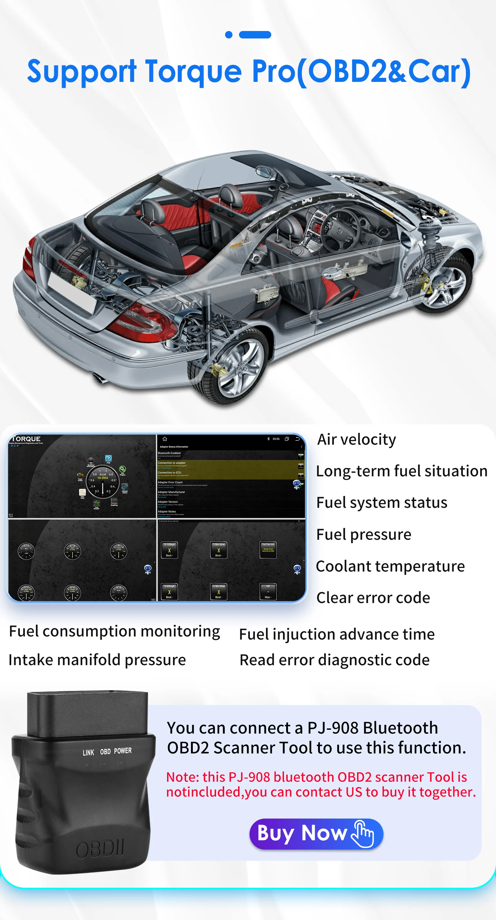 Hizpo 9,7 Zoll Android Auto Autoradio für Renault Scenic 2013–2024 Tesla Style Bildschirm RDS DSP GPS 4G WiFi BT CarPlay 360 ° CAM – Detail 23