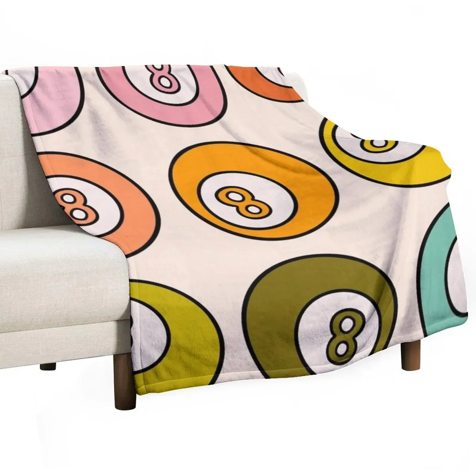 

Rainbow Eight Ball Throw Blanket Sofa Throw Custom Polar Blankets
