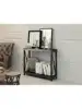 Black Finish 3-Tier X-Design Occasional Console Sofa Table Bookshelf 1