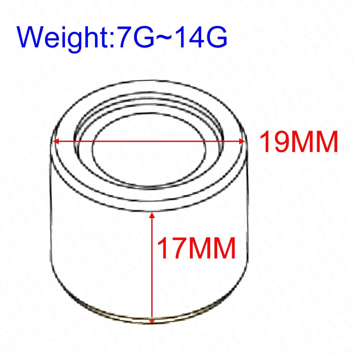 Variator Roller 19x17 Variator Roller Weight Slider For Piaggo FLY125 RA1 Vespa Aprilia Benelli Derbi Gilera 125CC 150CC Scooter Motorcycle