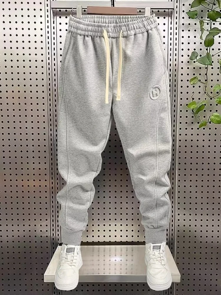 بنطال رجالي كوري شعبي ، بنطال رياضي كبير ، ملابس حريرية قصيرة ، 9 نقاط للترفيه ، الخريف والشتاء