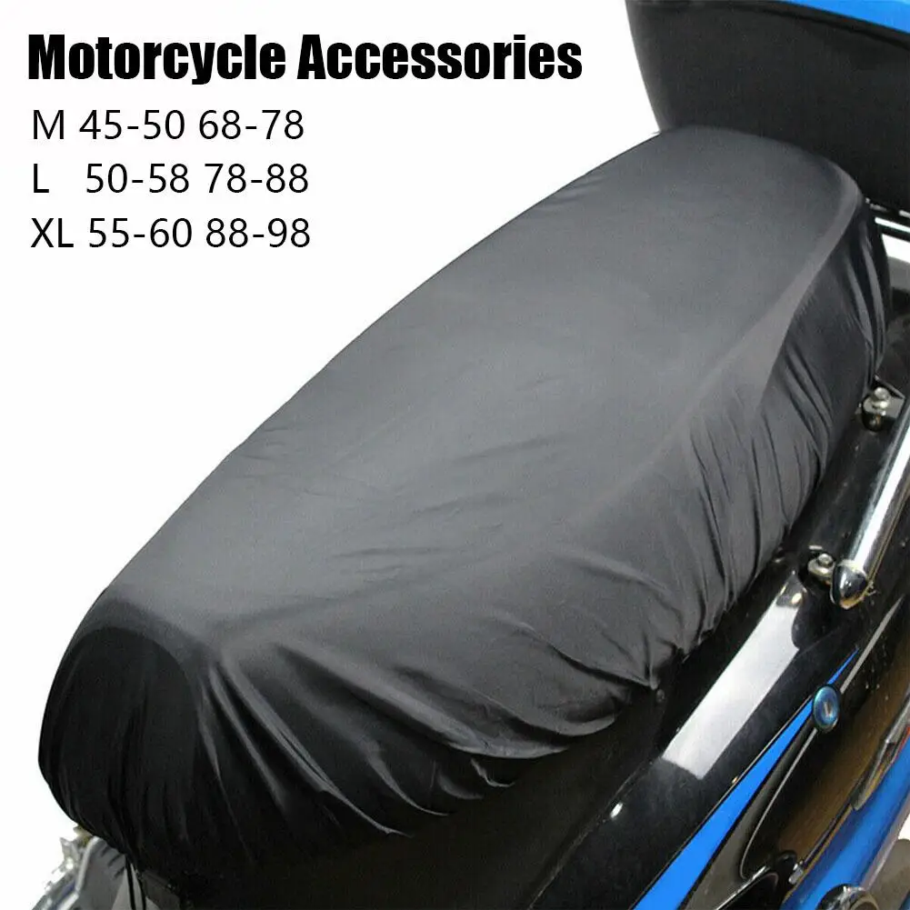 

Motorcycle Rain Seat Cover Universal Flexible Waterproof Cover Motorcycle Saddle UV Accessories Protect Dust Sown Sun Black L2K0