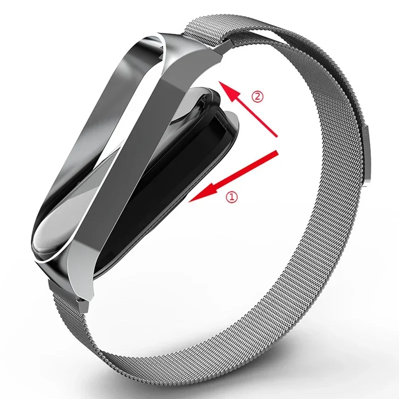 Stainless Steel Magnetic Milanese Loop Strap - Elegant Metal Bracelet Wristband