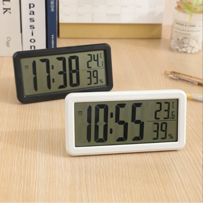 Nordic Digital Alarm Clock Simple Table Clock Battery Powered LED Electronic Desk Decorations for Home Office Wall,digital wall clock