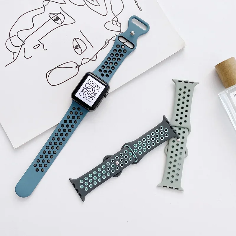Sportarmband für Apple Watch-Armbänder 44 mm 45 mm Ultra 2 49 mm 40 mm 41 42 mm 45 44 mm Silikonarmband IWatch Serie 10 9 8 SE 7 Band – Detail 2
