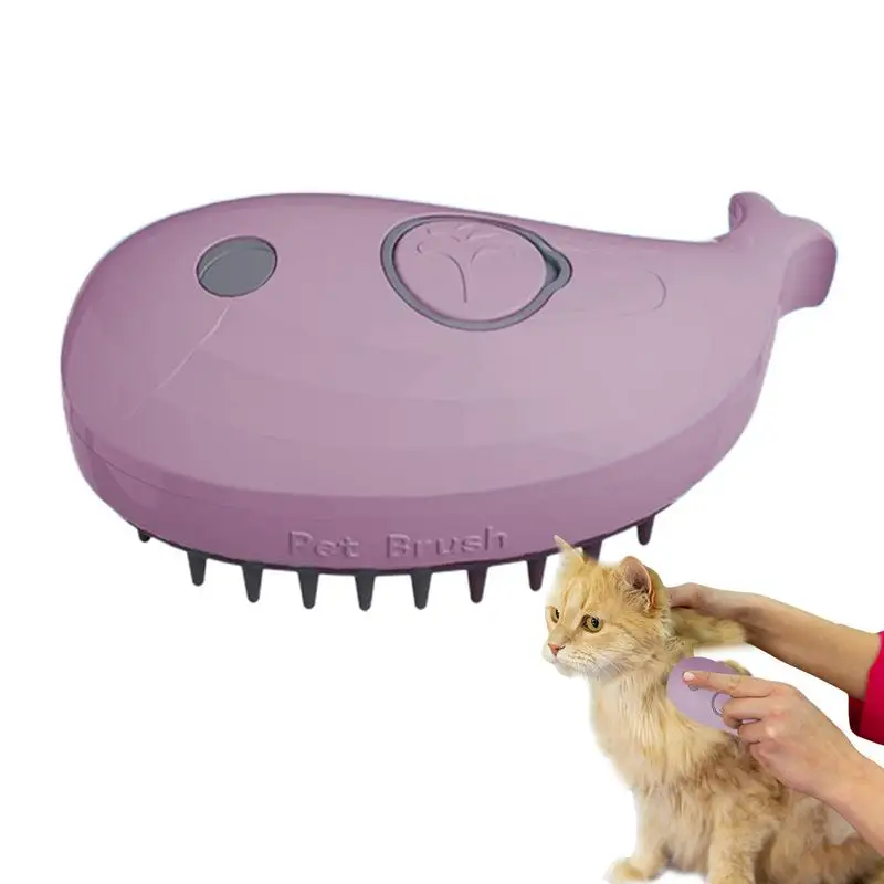 

Steam Brush Massager Cute Whale Shape Hair Brush Massager Flyaway Hair Prevention Cat Grooming Brush Dog Grooming Supplies