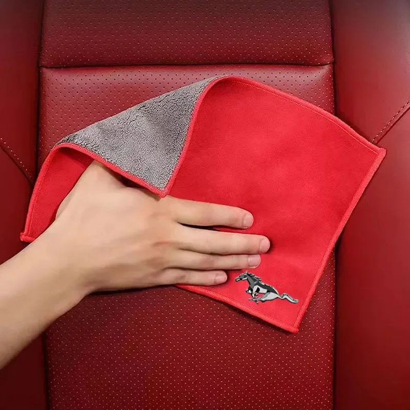 Microfiber Cleaning Car towel Clean Rags Car accessories For Ford Mustang Shelby GT 350 500 Cobra 2005 2009 2014 2015