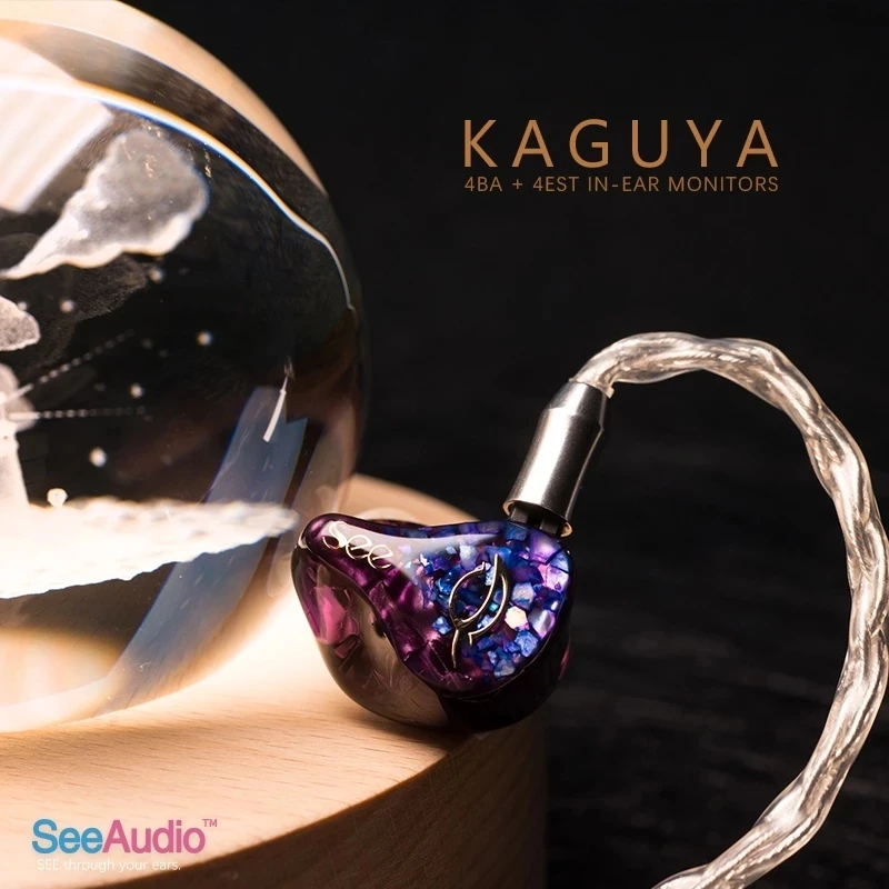 SeeAudio Kaguya HiFi Earphones Hybrid Driver(4EST+4sonion BA) In-Ear Headphones Earplugs Music Monitor IEM Wired Earphones 2