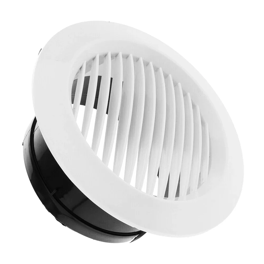 Air Vent Grille Circular Indoor Ventilation Outlet Duct Pipe Cover Cap 75mm/100mm/125mm/150mm/200mm for Bathroom Kitchen Office