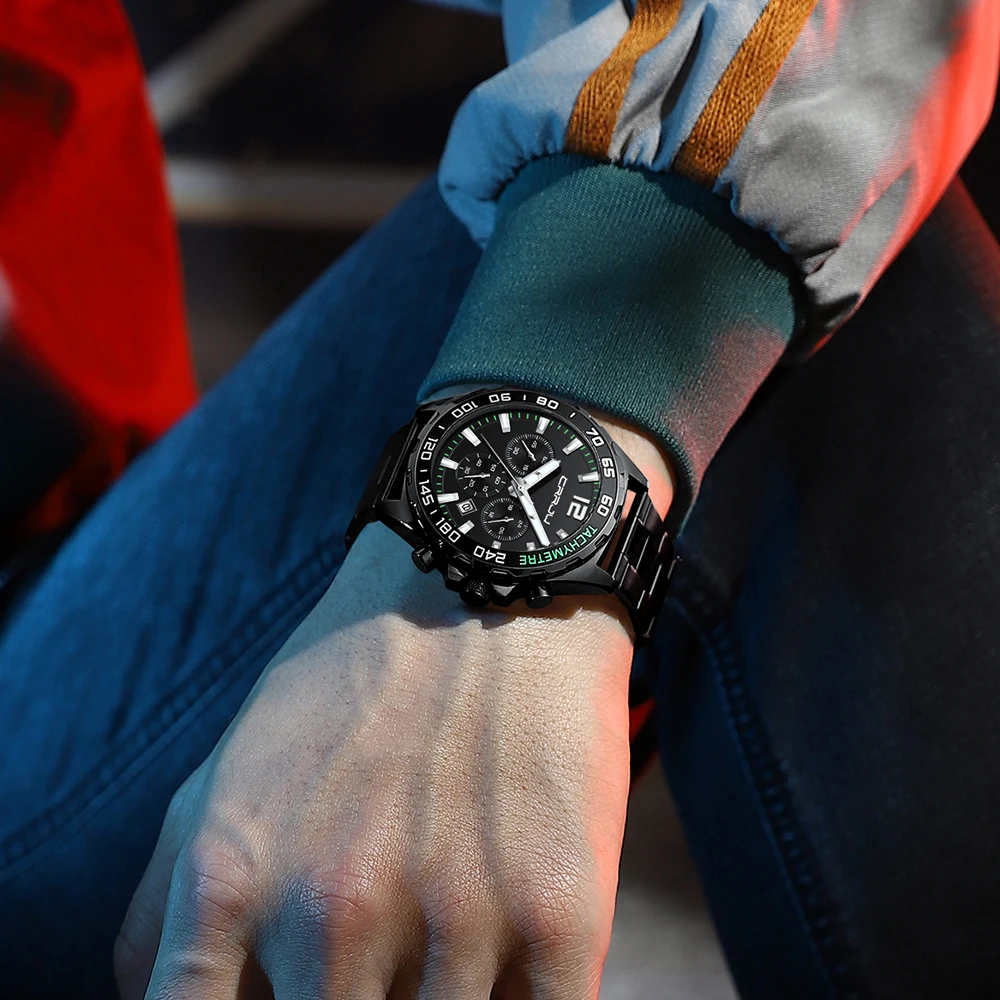 Crrju Stainless Steel Watches For Mens Creative Fashion Luminous ...