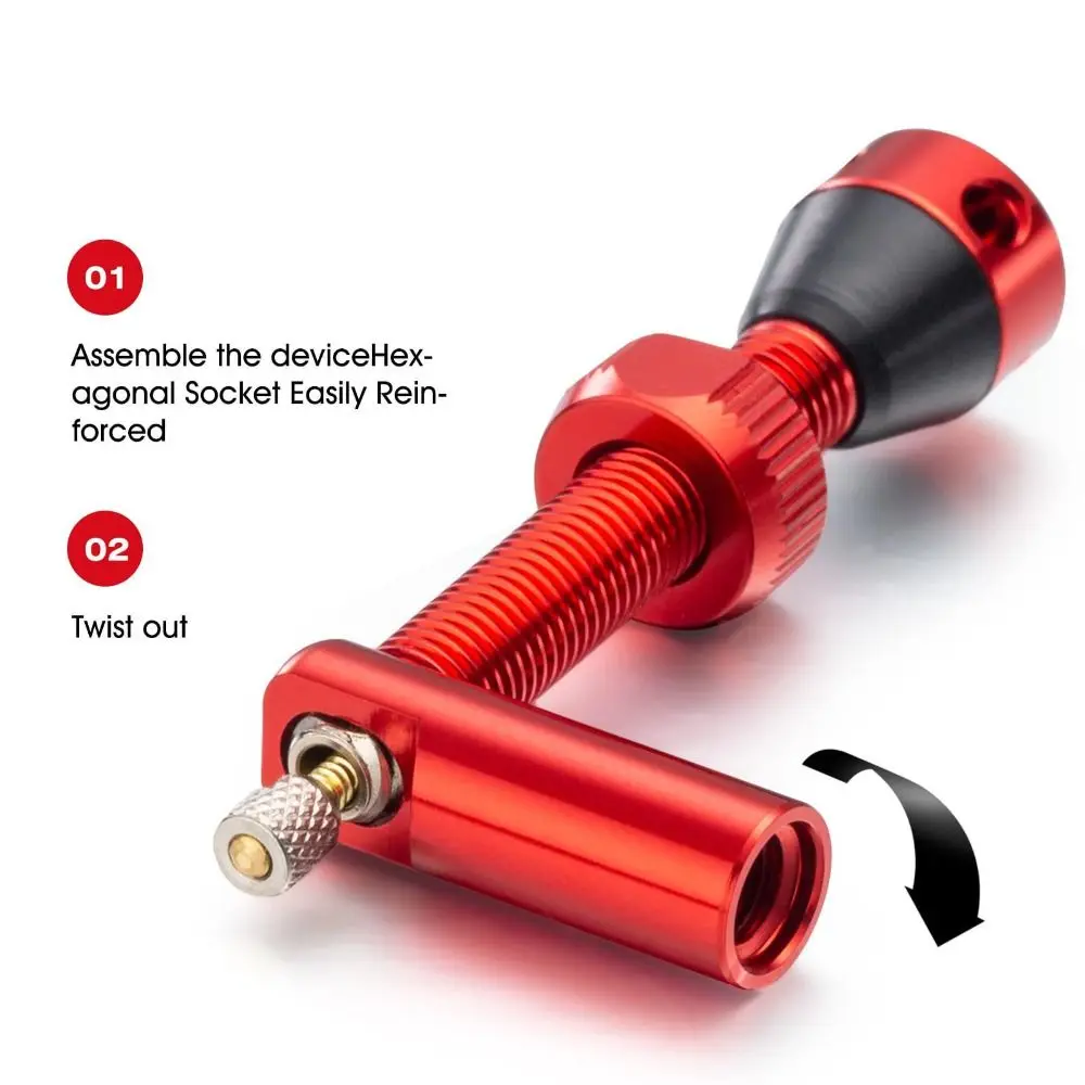 1 Pair 40mm/44mm/60mm Tubeless Tire Valves CNC Technology Brass Core French Style Valve Abrasion Resistance Aluminum Alloy