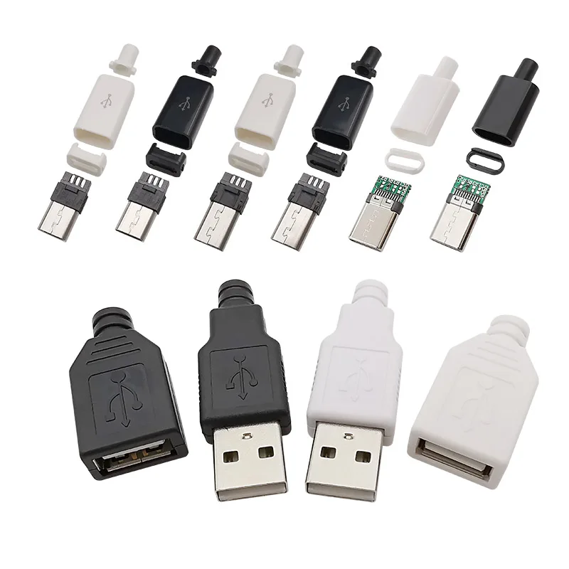 USB-Anschlüsse Micro USB / Typ C / USB 2,0 Typ A Stecker Buchse Adapter Löten DIY Reparatur daten Ladestecker Buchsen