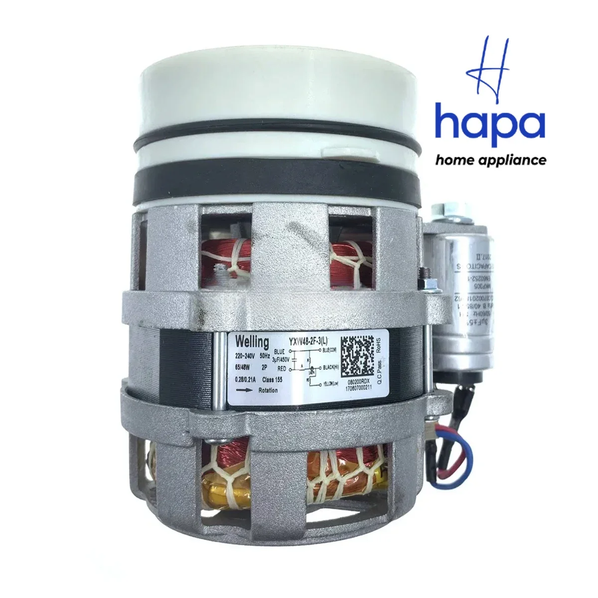 

[Welling YXW48-2F-3(L) 220V 65/48W] Dishwasher Circulating Pump Motor for Hansa/Korting/Gorenje MGV5121
