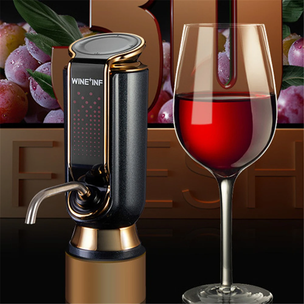 Set Di Decanter Per Vino Rosso Elettrico Vino Fresco Sottovuoto Per 10 Giorni Aeratore Rapido Per Vino Uscita Vino Regolabile Cavatappi Automatico