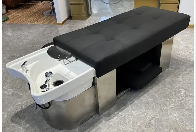 Hair Salon Shampoo Bed Hairdresser Shampoo Bed Ceramic Basin Thai Lying Down Massage Shampoo Bed