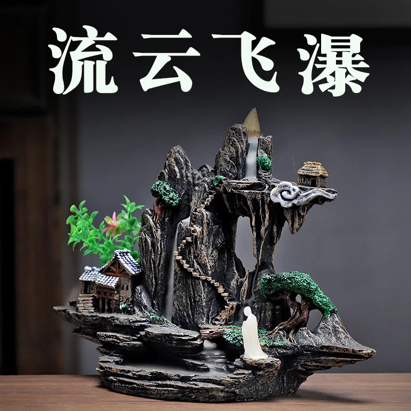 

Retro Creative Backflow Incense Burner Resin Large Cloud Incense Burner Incense Burner Entrance Decoration Domestic Incense Burn