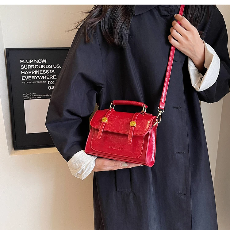 Retro Small Shoulder Bags For Women Crossbody Bag 2023 Vintage Fashion Winter PU Leather Flap Vintage Handbags And Purses