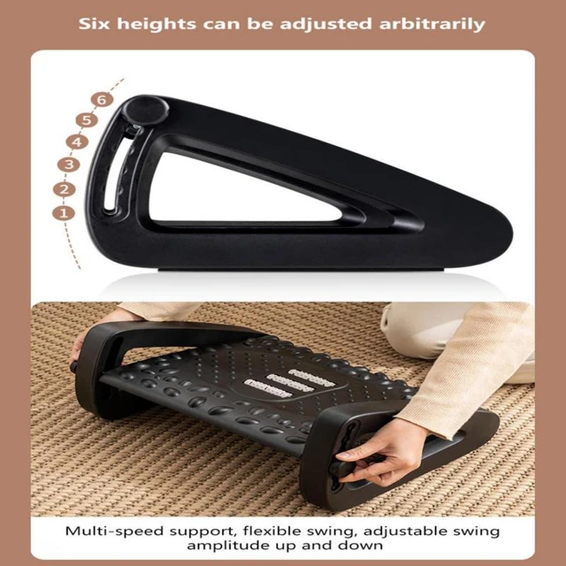 under Desk Footrest, Foot Stool with Massage Texture, Can Swing