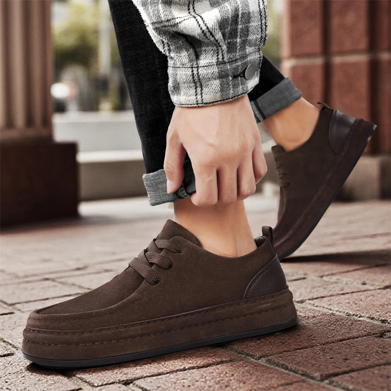 Leder Herren Freizeitschuhe Atmungsaktive Weiche Sohle Büro-Loafer Herren Designer-Schuhe Italienische Marke Mokassins Zapatos Hombre – Detail 13
