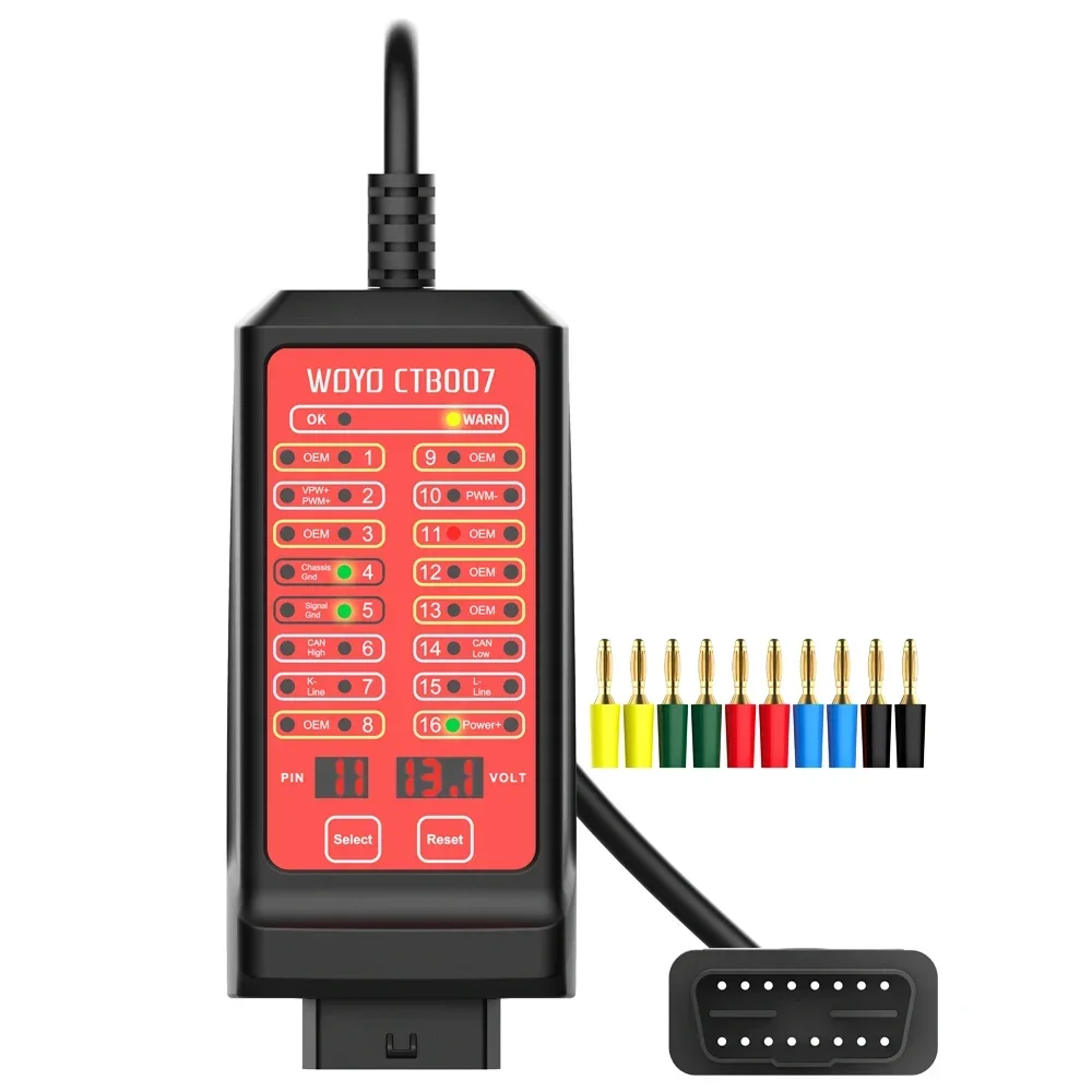 WOYO CTB007 CAN Tester Pin Settings Diagnostic Tool OBD2 16Pin Break Out Box Communication Detection Auto ECU Diagnosis Scanner 2