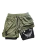 Compression Shorts Men's 2-in-1 Performance Fitness Shorts Pocket Drawstring Quick Dry Running Workout Summer Sportswear M-3XL 3