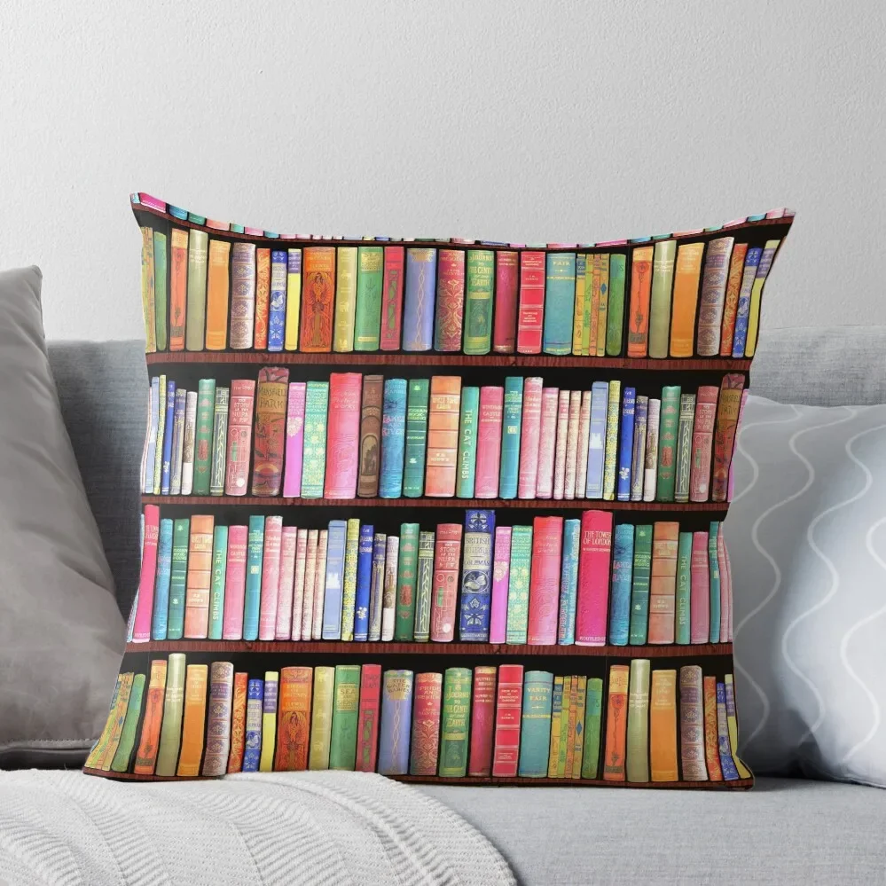 

Bookworm Antique book library, vintage book shelf Throw Pillow Anime Christmas Pillow Covers Christmas Covers For Cushions