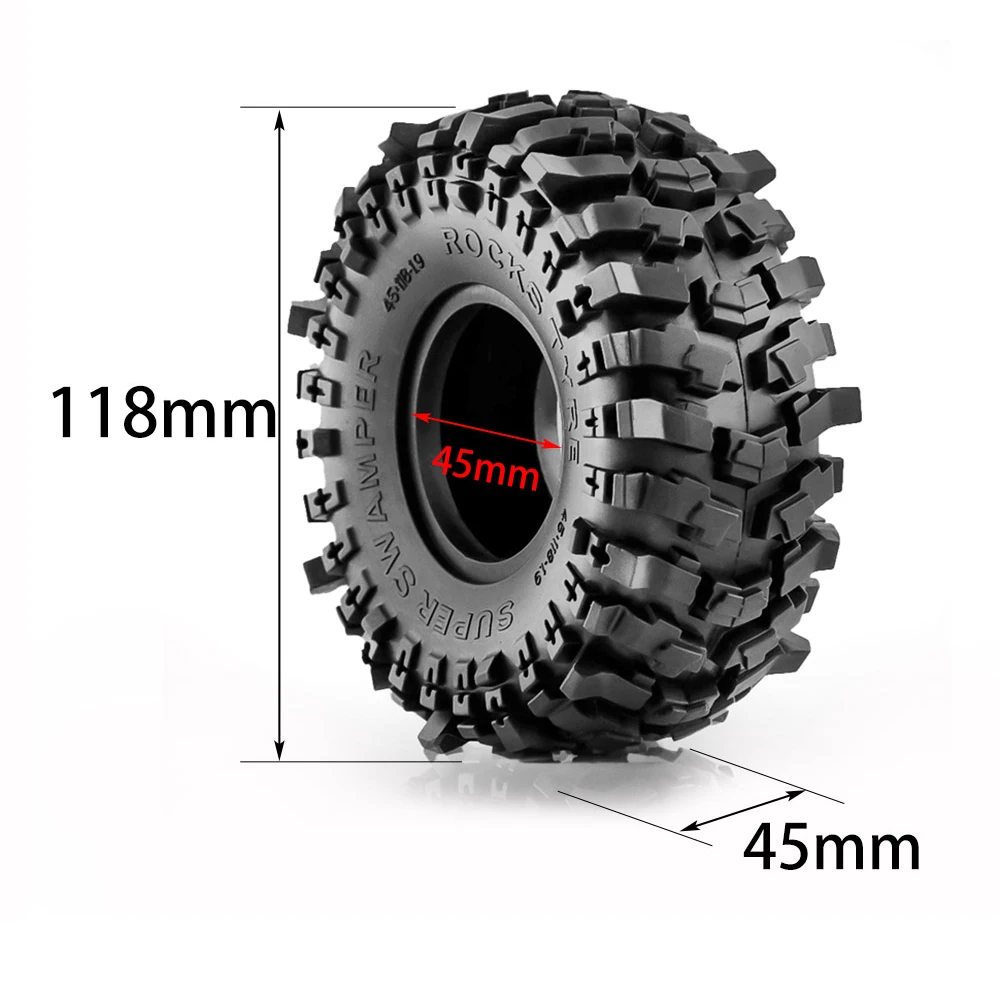 RED SPIDER 1.9 inch Rubber Tyre 1.9 Wheel Tires for 1/10 RC