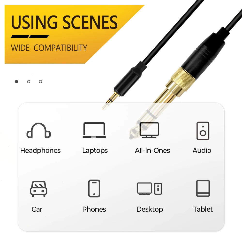 Durable Coiled Headphone Audio Cable High-extensional Spring Line 3.5MM 6.35MM Adapter cable for BOSE QC35 35II QC45 NC700