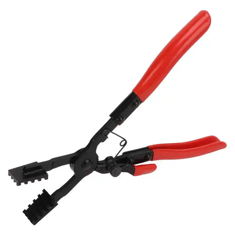 Hose Clamp Plier Metal Textured Jaws Short Handle Extended Elbow Car