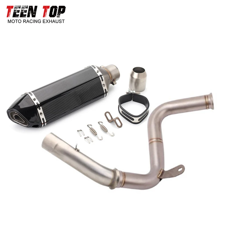 For KTM Duke 250 390 RC390 Exhaust 51mm Motorcycle Exhaust Muffler Stainless Steel Escapes Para Moto Duke 390 Tube AK Exhaust - Image 3