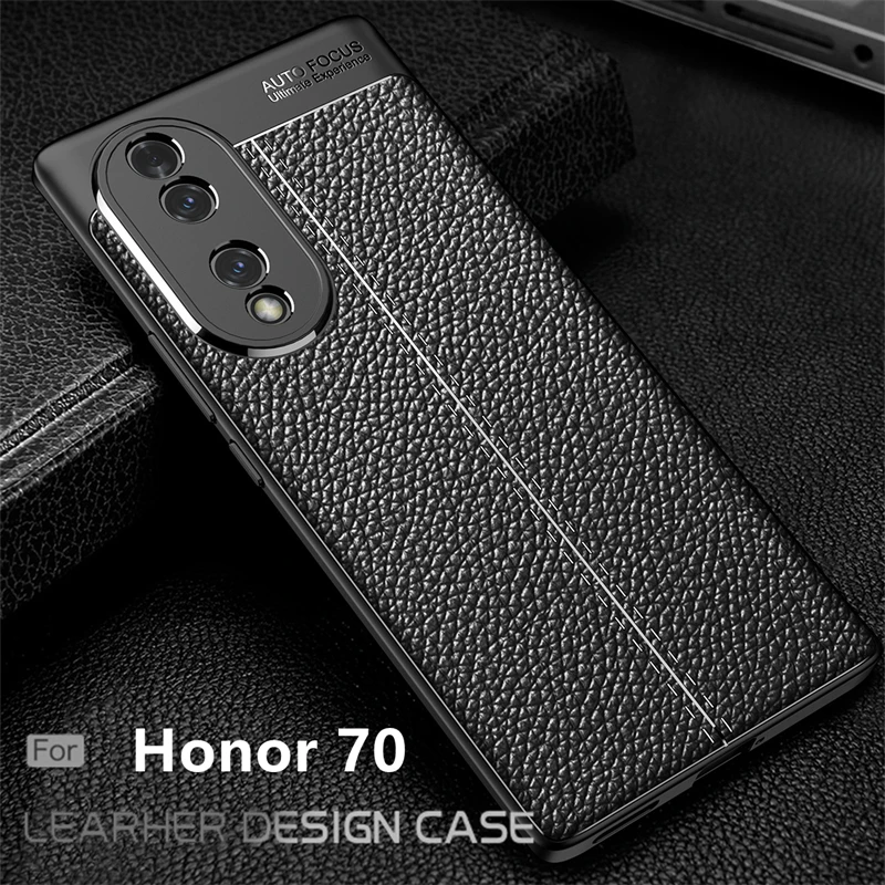 For Cover Honor 70 Case For Huawei Honor 70 Capas Shockproof Phone Bumper  Back Soft TPU Leather Cover For Honor 70 Pro 5G Fundas