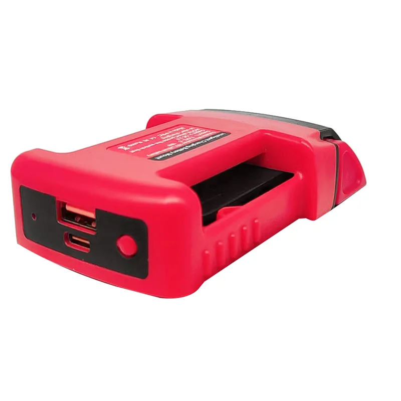 

Быстрое зарядное устройство для Milwaukee 18 в, портативный держатель для аккумулятора, адаптер с USB и выходом Type-C, быстрая зарядка