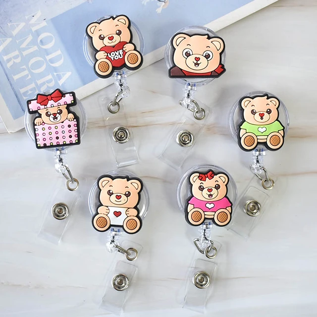 Cute Lovely Valentine's Day Bears Retractable Badge Reel Nurse