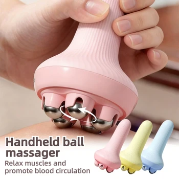 Strumento portatile per massaggio con rullo per sbloccare i meridiani addominali e delle gambe, 360 °   Massaggiatore modellante con movimento di sfere magnetiche rotanti