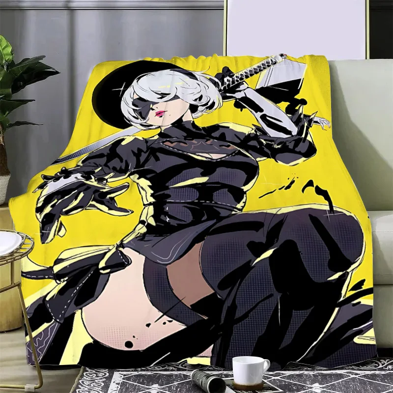 Game NieR Automata Printed Blanket Picnic Blankets Warm Blanket Soft and Comfortable Blanket Home Travel Birthday Gift 3