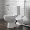 600w Macerating Toilet System, Silent & Powerful Upflush Toilet For Basement, Upflow Toilet Included Macerator Pump With Ac 1