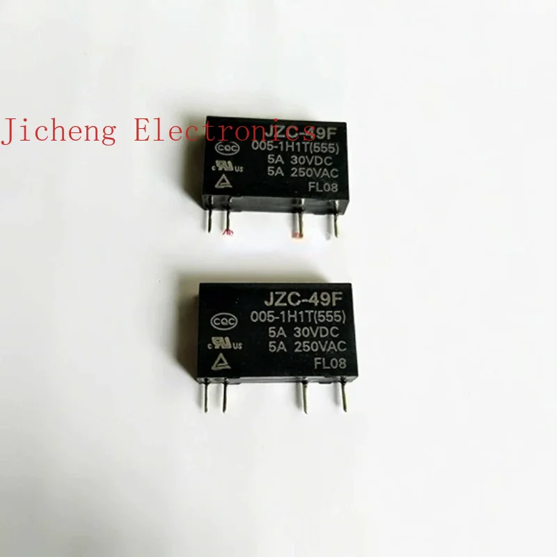 JZC-49F-005-1H1T 5VDC Brand New Original Relay 4 Pin One Group Normally Open 5A original low power relay 892 1cc v 12vdc 5 pin 5a group conversion